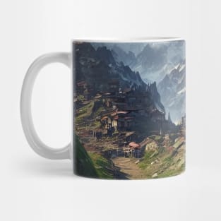 Mountain Town at Dawn Mug